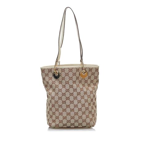 GUCCI 120840 GG Tote Bag Canvas Women's